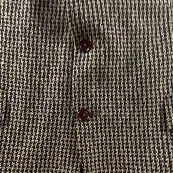 Ermenegildo Zegna Soft Wool Mohair Houndstooth Blazer Men's 44 Red Brown Blue - Picture 4 of 16